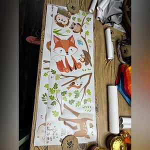 Brand new, never used Whimsical forest animal decals